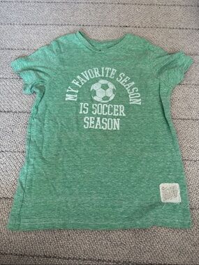 Original Retro Brand Green Kids Soccer Graphic Tee size 7